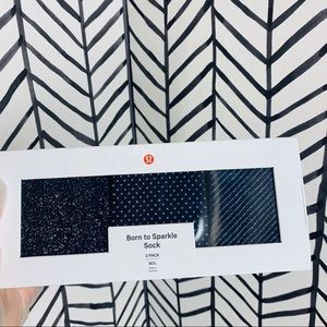 🔸 lululemon born to sparkle 3 pack socks nwt blue
